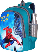 Mfort Spiderman 25-L 40cm Kids School Bag For nursery Lkg ukg Boys & Girls School Bag Waterproof School Bag(Blue, 25 L)