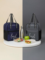 ONEGO Lunch Bag Pack of 2 | Insulated & Leak-Proof Tiffin Bags for School & Work Waterproof Lunch Bag(Blue, Grey, 10 L)