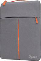 Dyazo Plus 15.6 Inch Laptop Sleeve with Front Accessory Pocket & Handle Carrying Case Laptop Bag(Grey & Orange)