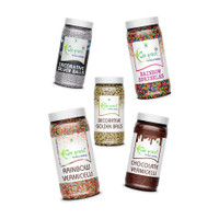 GO GRASS Cake Decorating Set ,Variety of Cake Sprinkles for Cupcakes & More / EACH 80GRAM Sprinkles(400 g, Pack of 5)