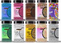 RENEWTRIA Cake Decorating Set ,Variety of Cake Sprinkles for Cupcakes & More / EACH 80GRAM Sprinkles(800 g, Pack of 10)