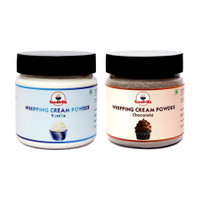 foodfrillz Whipping Cream Powder Vanilla and Chocolate Combo Pack for Icing of cakes, cupcakes Topping(200 g, Pack of 2)