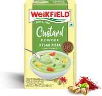 WeiKFiELD Custard Powder|Kesar Pista Flavor|2-Minute Preparation|Makes Smooth & Creamy Custard Powder(75 g)