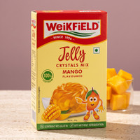 WeiKFiELD Jelly Crystal Mango Flavour| Vegeterian| No Gelatin| Delightful & Juicy Taste Jelly Crystals(101 g)