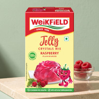 WeiKFiELD Jelly Crystal| Raspberry Flavour |No Gelatin|Delightful & Juicy Taste Jelly Crystals(90 g)