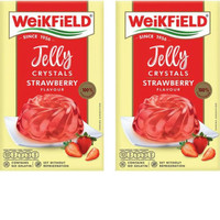 WeiKFiELD Crystal Jelly Strawberry Flavor 90g (Pack of 2) Jelly Powder(2 x 90 g)
