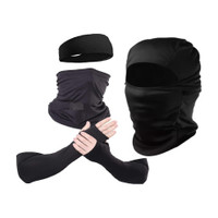 luccaseason Black Bike Face Mask for Men & Women(Size: Free,  Balaclava)