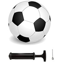 Zam Zam Electronics Black & White Football with pump Football - Size: 5(Standard, Pack of 1, Black, White)