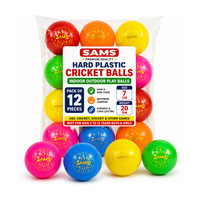 sams Hard plastic Cricket boll for indoor outdoor activities Cricket Hockey Cricket Training Ball(Kids, Pack of 12)