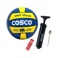 COSCO Shot Volley Volleyball - Size: 4(Standard, Pack of 1, Blue, Yellow)