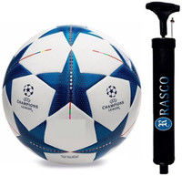 RASCO COMBO BLUE STAR FOOTBALL WITH AIR PUMP Football - Size: 5(Standard, Pack of 2, Blue)
