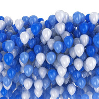 FLIPZON Solid Balloons (Pack Of 100) Balloon(Blue, White, Pack of 100)