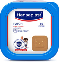 HANSAPLAST Antiseptic Patch Bandage | 50 Strips | Square Shape |Perfect for wounds on elbow Adhesive Band Aid(Set of 1)