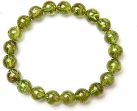 Jewelswonder Crystal, Peridot Beads Charm Bracelet