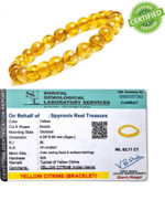 SPYRONIX REAL TREASURE Stone, Citrine + Golden Crystal Bracelet