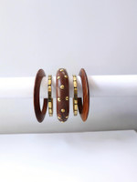 Manidhan Brass, Wood Bangle