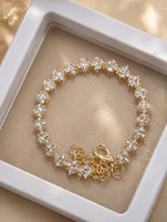 Denigma Alloy Cubic Zirconia Gold-plated Bracelet