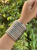 Samridhi DC Metal, Oxidised Silver, Alloy Bangle