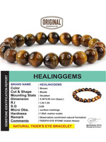 HEALINGGEMS Tiger's Eye Bracelet