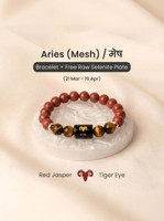 Aangan Aura Tiger's Eye, Red Crystal Bracelet
