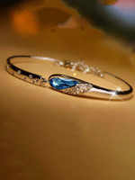 YouBella Alloy Crystal Silver Bracelet