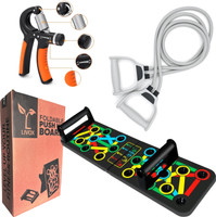 LIVOX Pushup Board And Toning Tube With R Hand Grip For Home Workout Gym Kit Push-up Bar