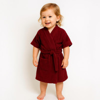 CREEVA Wine Large Bath Robe(1 bath Robe, For: Baby Boys & Baby Girls, Wine)