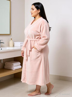 Klotthe Pink XXL Bath Robe(1 Bath Robe, For: Women, Pink)