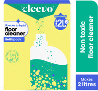 cleevo Floor Cleaner Liquid | Refill Pack | Natural & Non Toxic Bathroom Tile Lemon(2 x 1 L)
