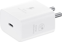 SAMSUNG 25 W GaN 3 A Mobile Charger with Detachable Cable(White)