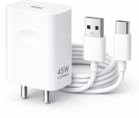 Prifakt 45 W SuperVOOC 6 A Wall Charger for Mobile with Detachable Cable(White, Cable Included)