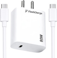 Sulania 80 W Quick Charge 7.3 A Wall Charger for Mobile with Detachable Cable(White)