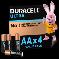 DURACELL Ultra AA, High-Drain Devices, Digital Camera, Toy, Electric Toothbrush  Battery(Pack of 4)