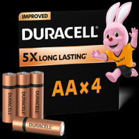 DURACELL Alkaline AA , Everyday Devices, Clock, Toy, Remote  Battery(Pack of 4)