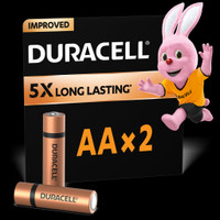 DURACELL Alkaline AA, Everyday Devices, Clock, Toy, Remote  Battery(Pack of 2)
