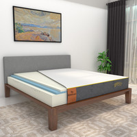 SleepyCat Hybrid 3-Layered Latex Orthopedic 5-zone support 6 inch King High Density (HD) Foam Mattress(L x W: 78 inch x 72 inch)