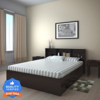 Flipkart Perfect Homes Opus Engineered Wood Queen Box Bed(Finish Color - American Espresso, Delivery Condition - Knock Down)