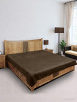 PVC Bedsheet,Baby Plastic Sheet/Mattress Protector Sheet,Waterproof Bedsheet Plastic /Size (6.5 Ft x 6 Ft Or 72 Inch x 80 Inch) Polyester Double Flat 210 TC Solid 1 Bedsheet with 2 Pillow Covers(Brown)