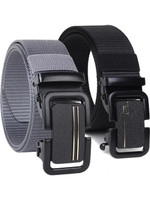 PROVOGUE Men Casual, Formal, Evening, Party Black, Grey Nylon Belt