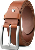 PROVOGUE Men Casual, Formal, Party Tan Genuine Leather Belt