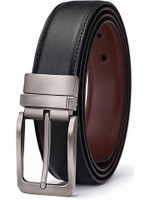 ZORO Men Evening, Party, Formal, Casual Black, Brown Texas Leatherite, Artificial Leather Reversible Belt