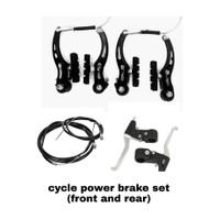Yougem Bicycle Power Brake V Shape Set 3 ink 1 panja Set + Lever Set +Wire Set Bicycle Brake Disk