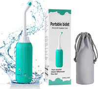 El Syco Portable Bidet for Travel, Handheld Jet Spray for Toilet, Camping, 500ml Bidet Nozzle(Multicolor)