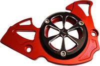Vagary Red CNC Aluminium Front Chain Sprocket Cover for Yamaha R15-V4, V3, R15M, MT 15 Bike Chain Guard(Yamaha)
