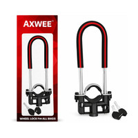 AXWee Bike Front Shocker Lock Wheel Lock Bike Front Wheel,Shocker Lock With 2 Hi-Tech Keys Wheel Lock(Red, Black)
