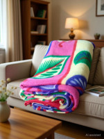 KARNIMAA Floral Single Fleece Blanket for  Heavy Winter(Polyester, Multicolor)