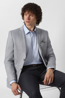 VAN HEUSEN Self Design Single Breasted Formal Men Blazer(Grey)
