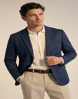 MOONXS Solid Single Breasted Formal Men Blazer(Blue)