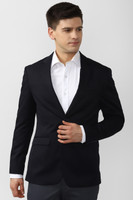 PETER ENGLAND Solid Single Breasted Formal Men Blazer(Blue)