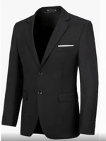 KOAT MAN Solid Single Breasted Formal Men Blazer(Black)